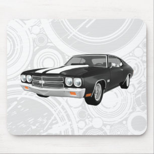 1970 Chevelle SS: Schwarzer Finish:Mousepad Mousepad