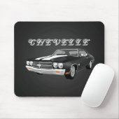 1970 Chevelle SS: Schwarzes Finish: Mousepad (Mit Mouse)