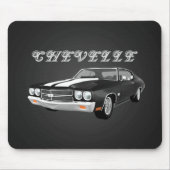 1970 Chevelle SS: Schwarzes Finish: Mousepad (Vorne)