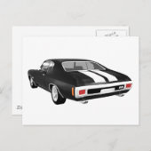 1970 Chevelle SS: Schwarzes Finish: Postkarte (Vorne/Hinten)