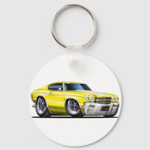 1970 Chevelle Yellow-White Car Schlüsselanhänger