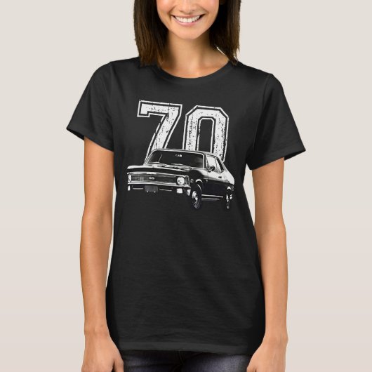 1970 Chevy Nova Ss Front Three Quarter View T-Shirt (Vorderseite)