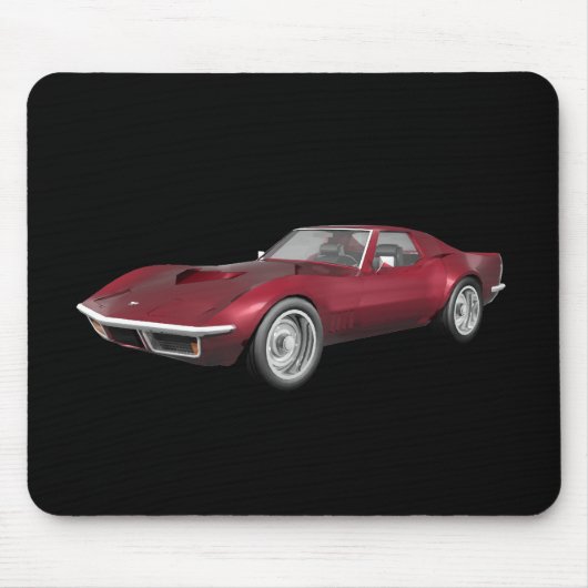 1970 Corvette Sports Car: Candy Apple Finish: Mousepad (Vorne)