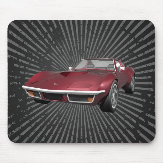 1970 Corvette Sports Car: Candy Apple Finish: Mousepad (Vorne)