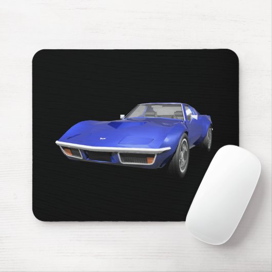 1970 Corvette Sportwagen: Blue Finish Mousepad (Mit Mouse)