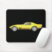 1970 Corvette Sportwagen: Gelb fertig Mousepad (Mit Mouse)