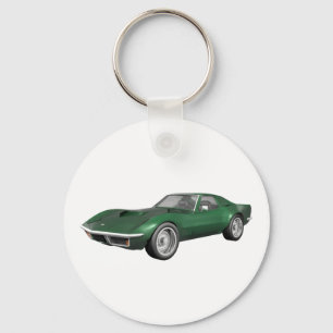 1970 Corvette Sportwagen: Green Finish Schlüsselanhänger