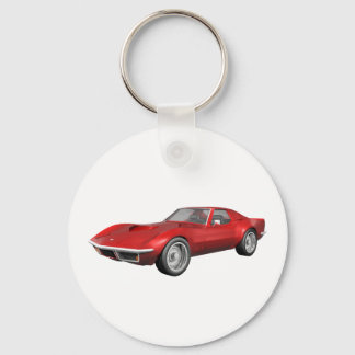 1970 Corvette Sportwagen: Red Finish Schlüsselanhänger