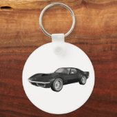 1970 Corvette Sportwagen: Schwarze Finish Schlüsselanhänger (Vorderseite)