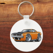 1970 Cuda AAR Orange Car Schlüsselanhänger (Vorderseite)