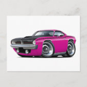 1970 Cuda AAR Pink Car Postkarte (Vorderseite)