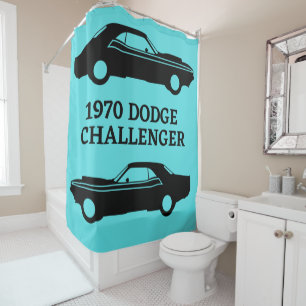 1970 Dodge Challenger Muscle Car Shower Vorhang