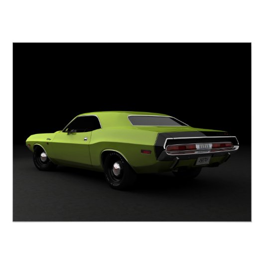 1970 Dodge Challenger R/T - Limones Licht Poster (Vorderseite)