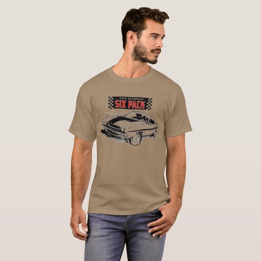 1970 Dodge Challenger Six Pack T-Shirt (Vorne ganz)