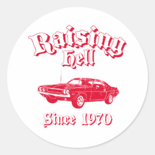 1970 Dodge Hemi Challenger Runder Aufkleber