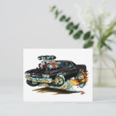 1970 El Camino Black Truck Postkarte (Stehend Vorderseite)