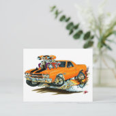 1970 El Camino Orange-Black Truck Postkarte (Stehend Vorderseite)