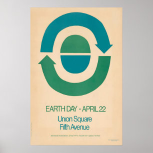 1970 Erstes Erdtagsplakat Mitte des Jahrhunderts Poster