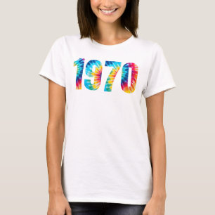 1970 geboren Geburtstagsfeier Retro Mehrfarbig T-Shirt
