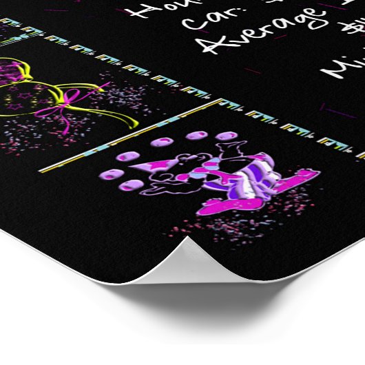 1970 Geburtstag Trivia auf schwarz Poster (Ecke)