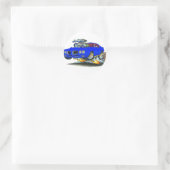 1970 GTO Blue Car Runder Aufkleber (Tasche)
