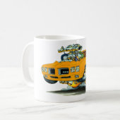 1970 GTO Orangen-Auto Kaffeetasse (Vorderseite Links)