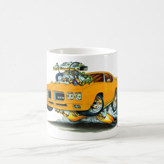 1970 GTO Orangen-Auto Kaffeetasse (Mittel)