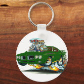 1970 GTO Richter Green Car Schlüsselanhänger (Vorderseite)