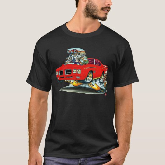 1970 GTO Richter-Rot-Auto T-Shirt (Vorderseite)