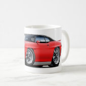1970 GTO Rot-Schwarze Spitze Kaffeetasse (VorderseiteRechts)