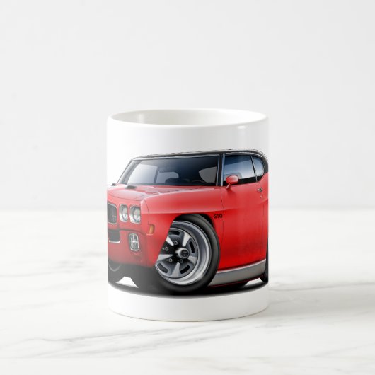 1970 GTO Rot-Schwarze Spitze Kaffeetasse (Mittel)