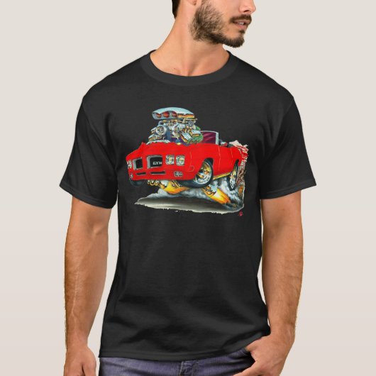 1970 GTO rotes Kabriolett T-Shirt (Vorderseite)