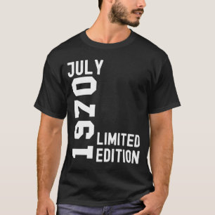 1970 Juli Glückwunsch zum Geburtstag Party T-Shirt