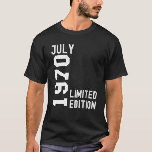 1970 Juli Glückwunsch zum Geburtstag Party T-Shirt