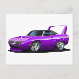 1970 Lila Pkw Plymouth Superbird Postkarte
