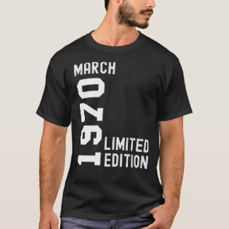 1970 März Happy Birthday Party T-Shirt