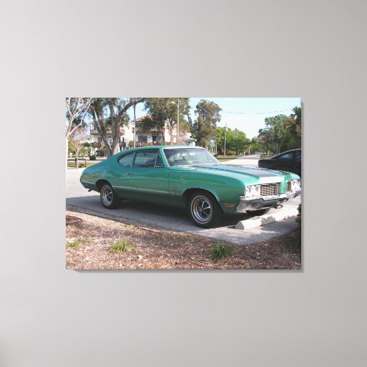 1970 Oldsmobile Cutlass Sport Wrapped Canvas Leinwanddruck (Vorderseite)