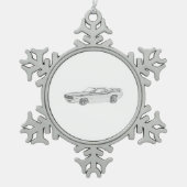 1970 Plymouth Barracuda Schneeflocken Zinn-Ornament (Vorderseite)