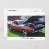 1970 Plymouth 'Cuda Postkarte (Vorne/Hinten)
