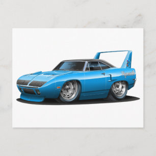 1970 Plymouth Superbird Blue Car Postkarte