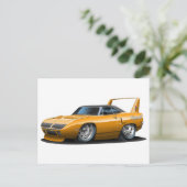 1970 Plymouth Superbird Orange Car Postkarte (Stehend Vorderseite)