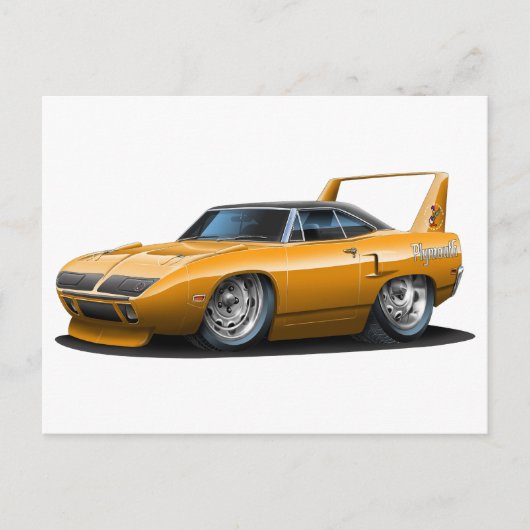 1970 Plymouth Superbird Orange Car Postkarte (Vorderseite)