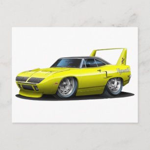 1970 Plymouth Superbird Yellow Car Postkarte