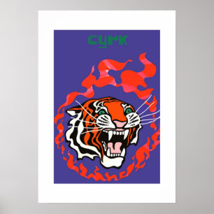 1970 Polen Zirkus Kirk Werbung Poster