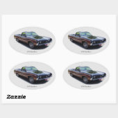 1970 Ranchero-Aufkleber Ovaler Aufkleber (Blatt)