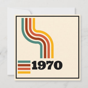 1970 Retro Vintage Poster Geburtstag oder Wiederse Dankeskarte