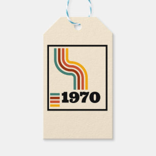 1970 Retro Vintage Poster Geburtstag oder Wiederse Geschenkanhänger