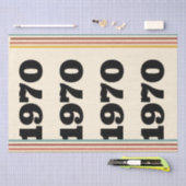 1970 Retro Vintage Poster Geburtstag oder Wiederse Seidenpapier (Handwerk)