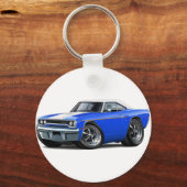 1970 Roadrunner Blue-White Top Schlüsselanhänger (Vorderseite)
