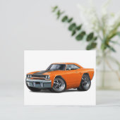 1970 Roadrunner Orange-Black Postkarte (Stehend Vorderseite)